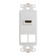 Decorex Insert with 1 HDMI Connector and 2 Ports for HD Style - White IC107DH2WH Decorex Insert with 1 HDMI Connector and 2 Ports for HD Style - White IC107DH2WH